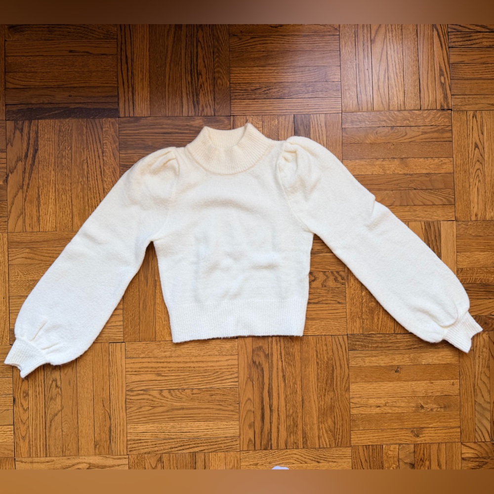 Lulu's Cream Crew Neck Sweater